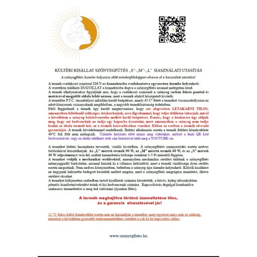 Kutyaház fűtőszőnyeg - S 30*55 cm (kültérre)