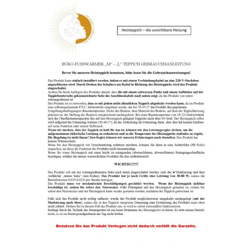 irodai láb fűtőszőnyeg m