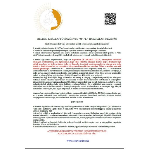 Házikedvenc infra fűtőszőnyeg - L 80*55 cm