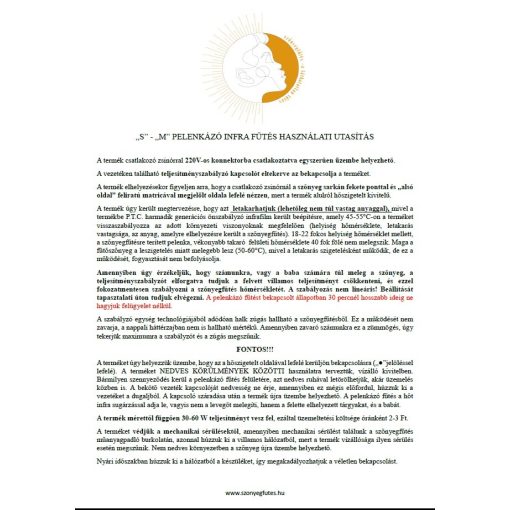 pelenkázó szőnyegfűtés-s