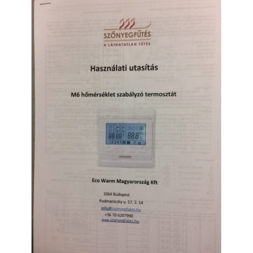 Digitális két szenzoros programozható termosztát
