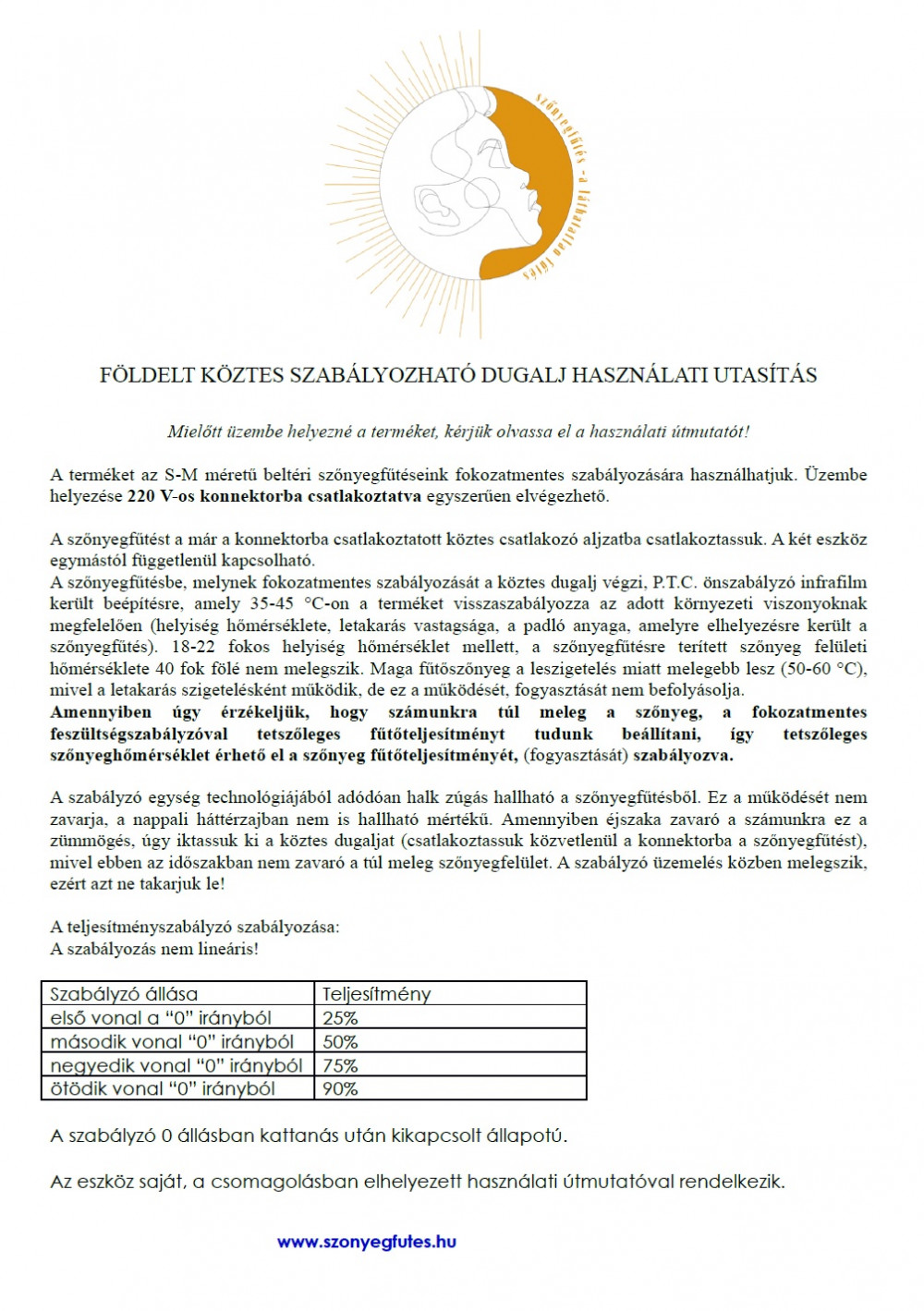 Földelt köztes dugalj szabályzóval